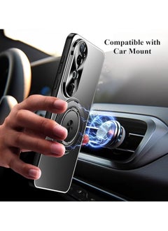 General Case for Vivo V40 Pro (2024),Magnetic Frosted Anti-fall Phone Case with 360° Metal Ring Stand,Compatible with Car Mount,Ultra-thin Shockproof Protective Cover  - Image 3