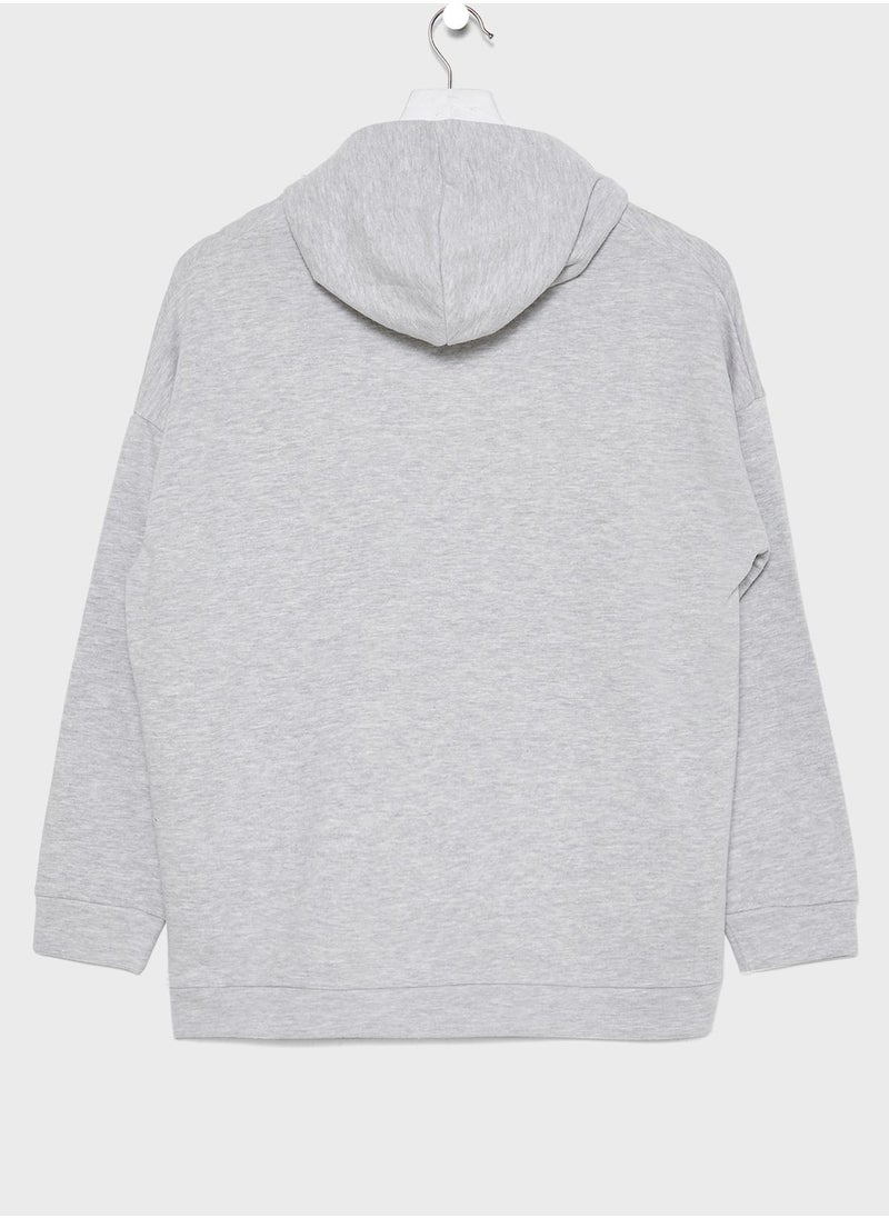 MANGO - Kids Slogan Hoodie - Image 1