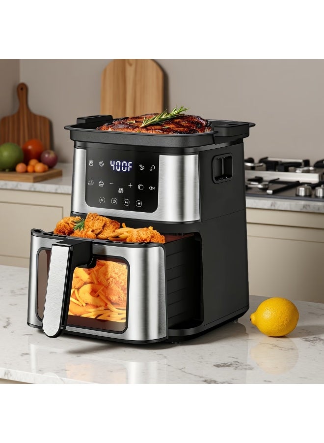 Inabyte 4.5QT 10-in-1 Air Fryer Oven with Digital Touch | 95% Oil Reduction & Dishwasher Safe | 100 Liners Included - Image 1