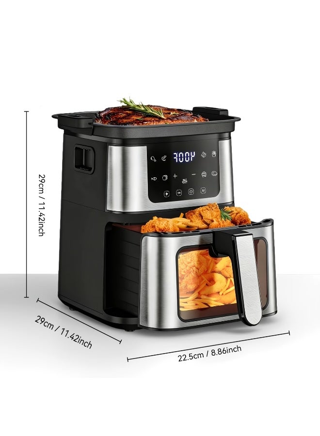 Inabyte 4.5QT 10-in-1 Air Fryer Oven with Digital Touch | 95% Oil Reduction & Dishwasher Safe | 100 Liners Included - Image 2