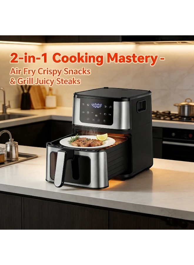 Inabyte 4.5QT 10-in-1 Air Fryer Oven with Digital Touch | 95% Oil Reduction & Dishwasher Safe | 100 Liners Included - Image 3