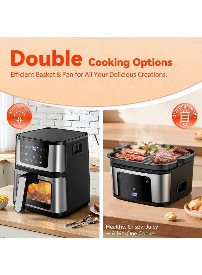 Inabyte 4.5QT 10-in-1 Air Fryer Oven with Digital Touch | 95% Oil Reduction & Dishwasher Safe | 100 Liners Included - Image 5
