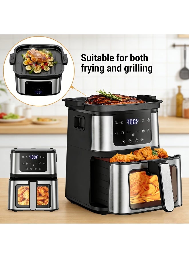 Inabyte 4.5QT 10-in-1 Air Fryer Oven with Digital Touch | 95% Oil Reduction & Dishwasher Safe | 100 Liners Included - Image 4
