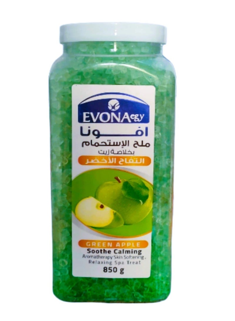Evona املاح باديكير افونا  بخلاصه زيت التفاح الاخضر لازاله الجلد الميت وتفتيح القدم 850 جم.