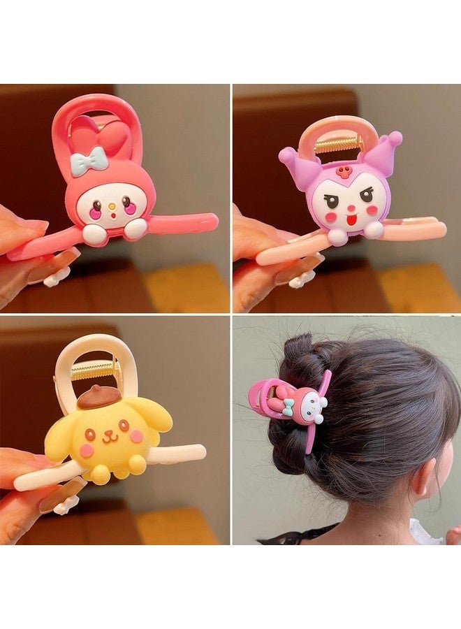 Shivarth Clutcher Cartoon Emoji Design Hair Claw For Girls Kids Hair Accessorias Pack Of 1 - Image 2
