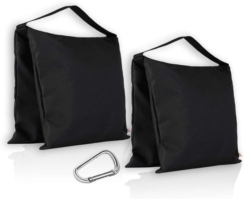 SHOPEE حقائب رملية لحقيبة السرج لمعدات التصوير والفيديو، عبوة 2 سوبر ثقيلة فارغة حقائب وزن رملية لستاند استوديو التصوير والفيديو، ستاند إضاءة، ترايبود وذراع جيب لكاميرا صغيرة - Image 1