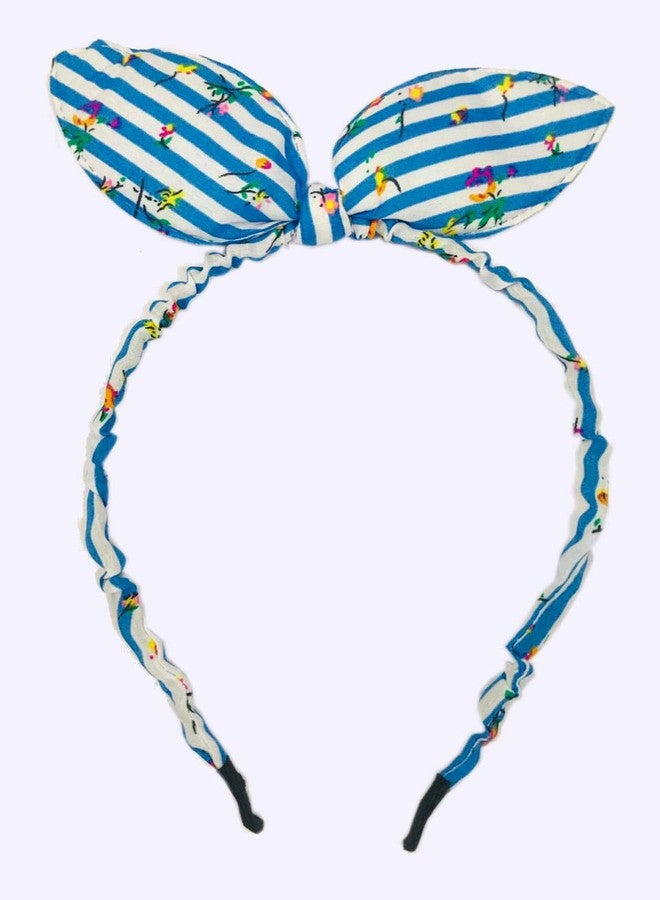 Evisha 6 pcs Fancy Print Bow Shape Hair Head Bands (Assorted Colour) - Image 4