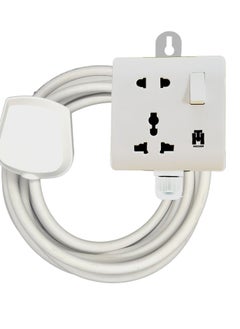 Hassan Premium 13A White Extension Single Socket with Reliable Power and Durable Design  - Image 1
