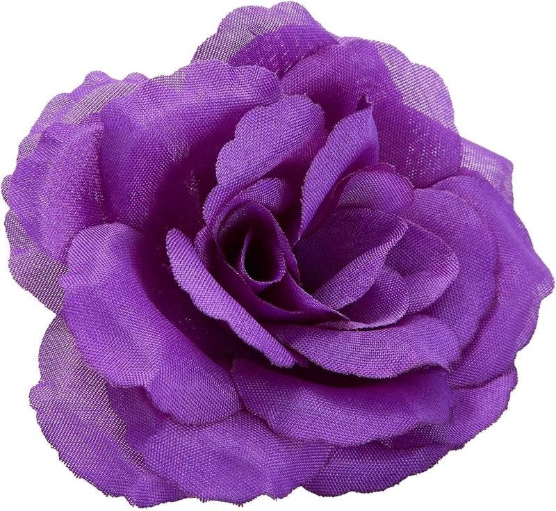 Bright Creations Artificial Roses Heads - 50 Pack, 3 in, Dark Purple Flowers, Stemless - Silk Roses for DIY Decor & Wedding Centerpieces - Image 5