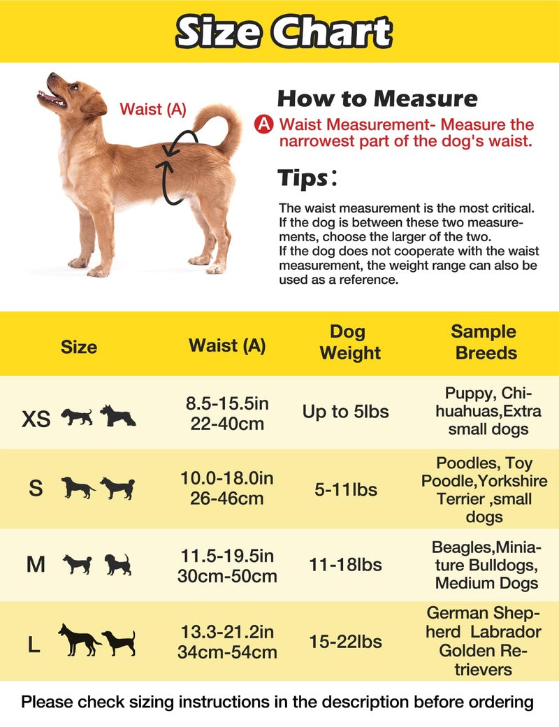 Dono Dog Diapers Female, Disposable Full Wrap with Stretchy Waist, 360° Leak-Proof, Absorbent, Heat Period Doggie Diapers for Small and Large Dogs for Heat, 14 PCS - Image 2