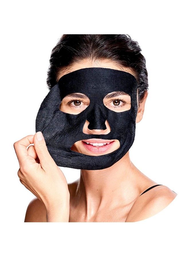 MASKING Charcoal Bamboo Facial Sheet Mask Skin Detox And Cleansing Bamboo Teatree & Charcoal Sheet Mask For Women Men 25Ml Each Pack Of 05  - Image 5