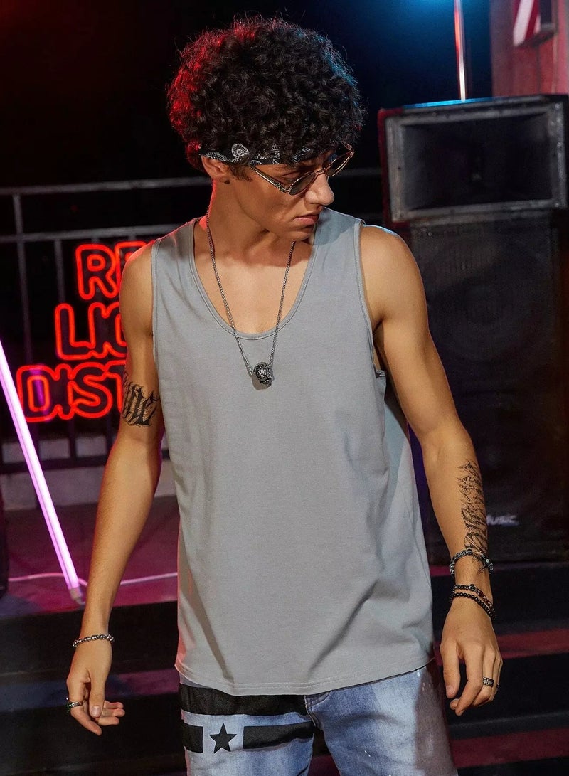 Men Scoop Neck Tank Top - Image 3
