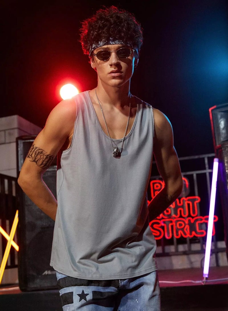 Men Scoop Neck Tank Top - Image 5