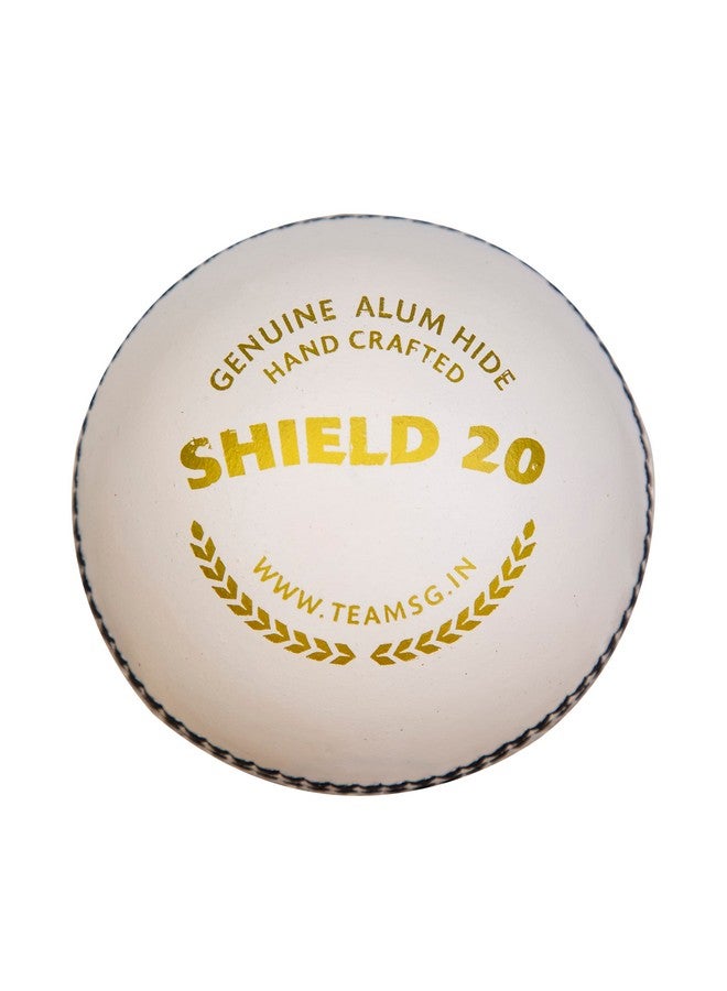 SG Leather Cricket Balls Shield 20 (White) - Image 1