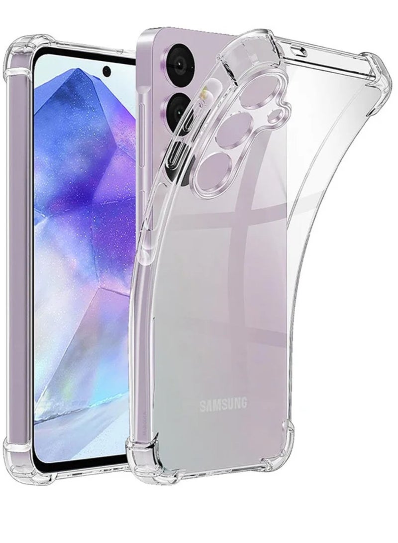 Samsung Galaxy A55 Case, Specially Designed for Galaxy A55 5G Case, Flexible TPU and Silicone Bumper Cover, Shockproof Cover for Samsung Galaxy A55 (Clear) Case  - Image 2