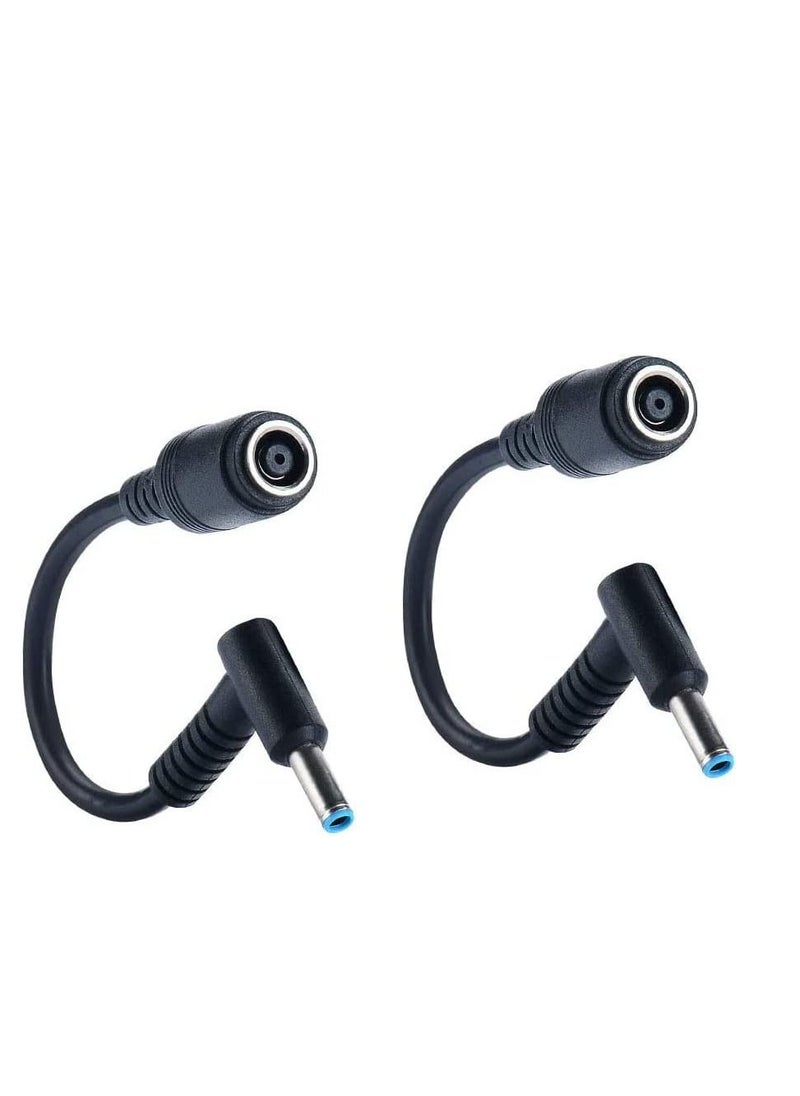 Ntech NTECH Tip Adapter Converter Cable (7.4mm To 4.5mm)15cm Length For HP Stream Specter Pavilion Envy EliteBook Split Chromebook K0Q39AA (Black)  - Image 4