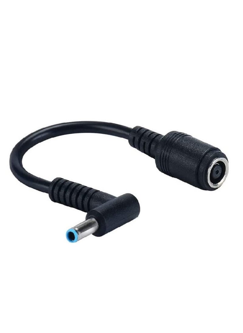 Ntech NTECH Tip Adapter Converter Cable (7.4mm To 4.5mm)15cm Length For HP Stream Specter Pavilion Envy EliteBook Split Chromebook K0Q39AA (Black)  - Image 1