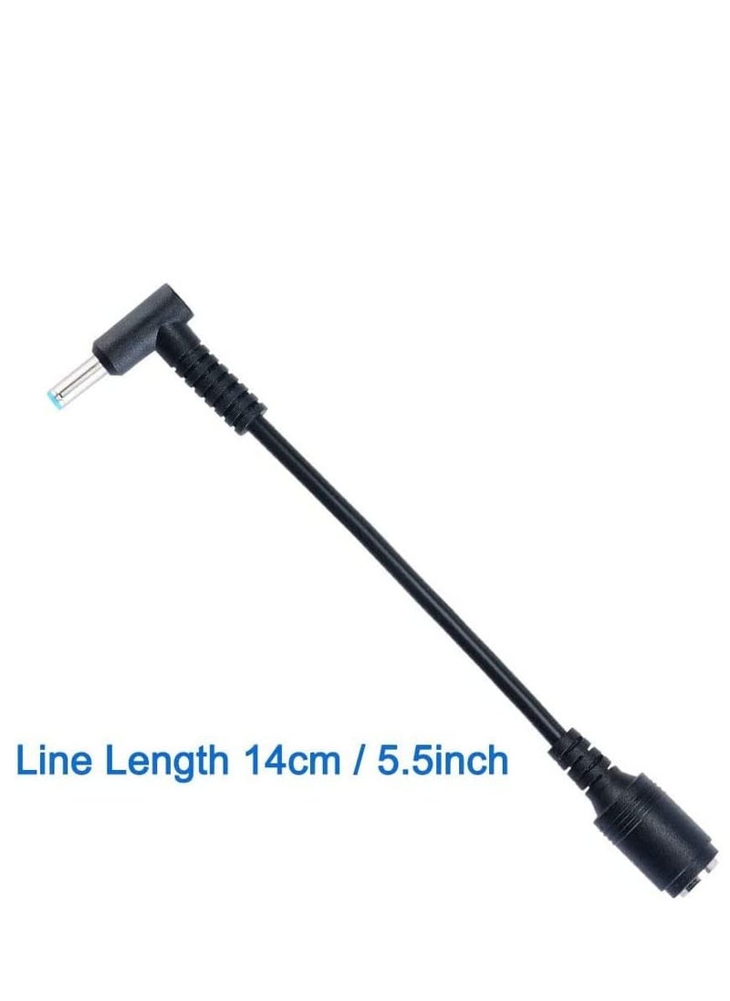 Ntech NTECH Tip Adapter Converter Cable (7.4mm To 4.5mm)15cm Length For HP Stream Specter Pavilion Envy EliteBook Split Chromebook K0Q39AA (Black)  - Image 3