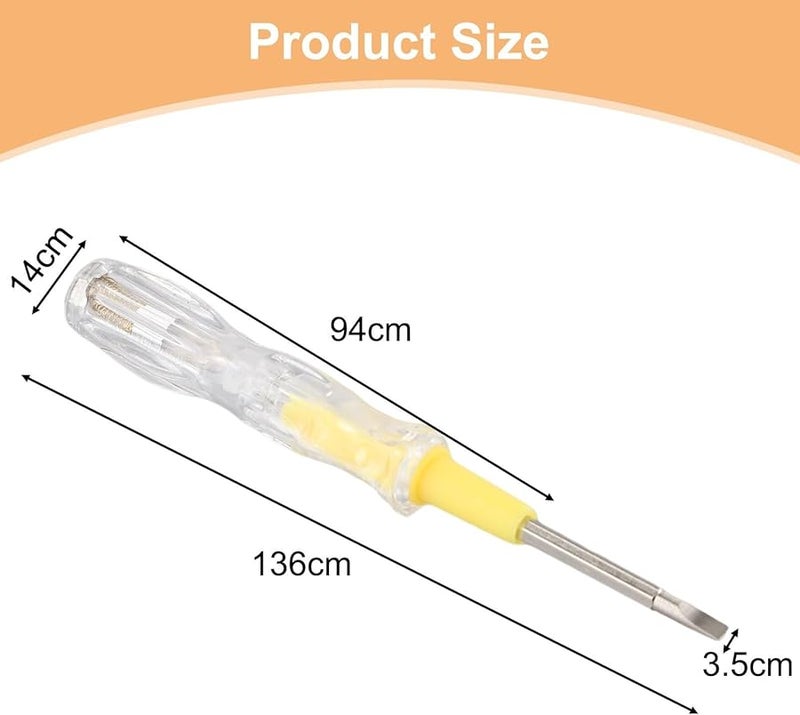 Electric Tester Pen 100 500V Dual Head LED Voltage Detector For Home Garage Workshop - Image 3