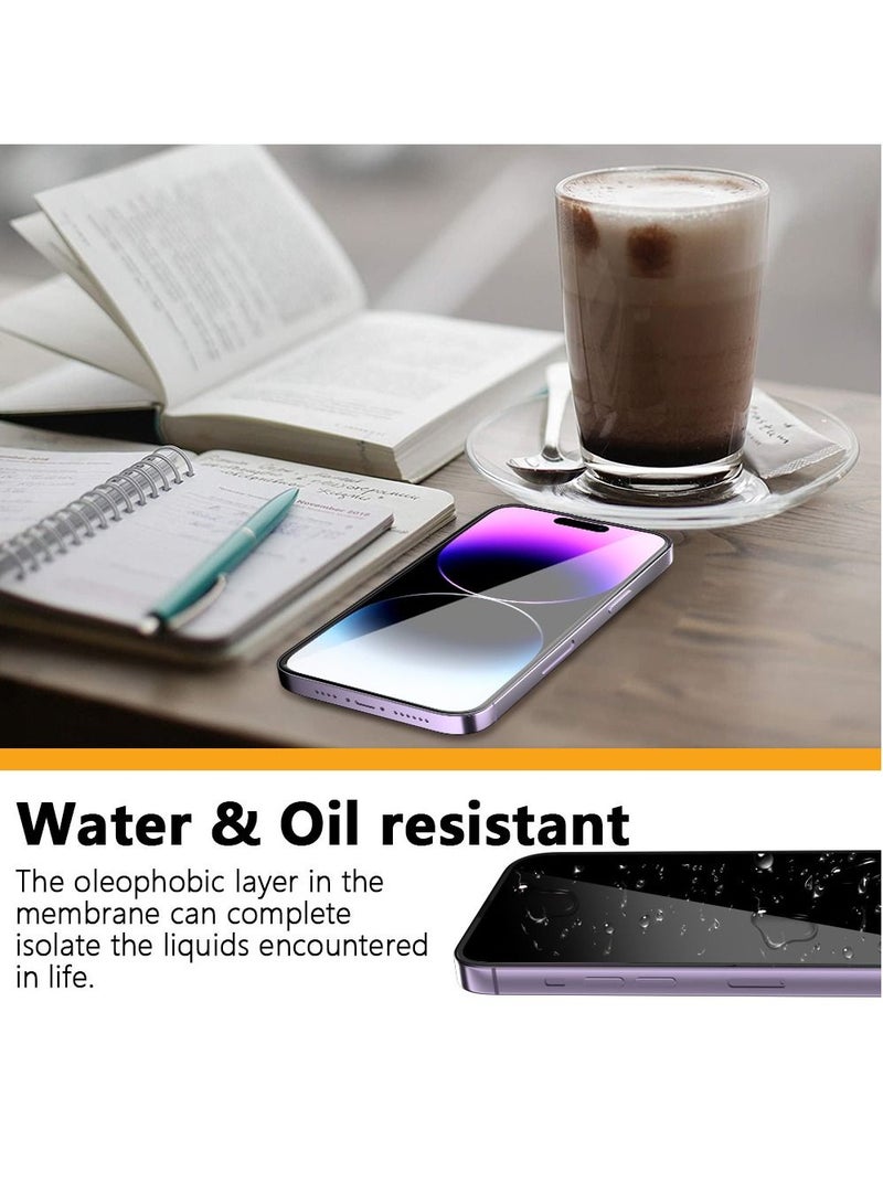 BORTONY Tempered Glass Screen Protector for 14/14 Pro/13/13 Pro 6.1 Inch Easy Installation Bubble Free HD Clear Scratch Resistant Anti-Fingerprint Full-Screen Coverage Compatible with Apple iPhone 14 Pro - Image 3