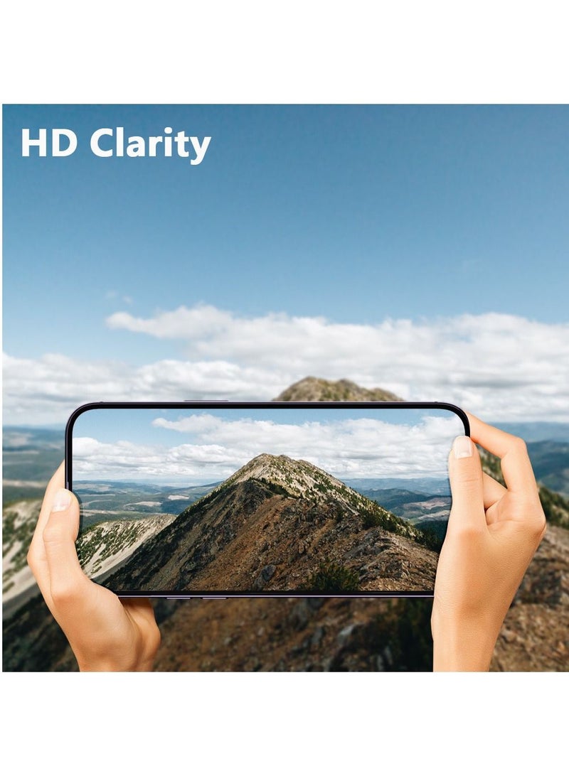 BORTONY Tempered Glass Screen Protector for 14/14 Pro/13/13 Pro 6.1 Inch Easy Installation Bubble Free HD Clear Scratch Resistant Anti-Fingerprint Full-Screen Coverage Compatible with Apple iPhone 14 Pro - Image 4