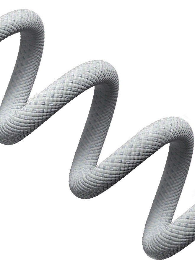 CATANES 2Packs 100W Fast Charging Cable USB-C to USB-C - Built-in Power Display, PD 3.0 & Durable Braided Design 1M - Light Grey White - Image 5