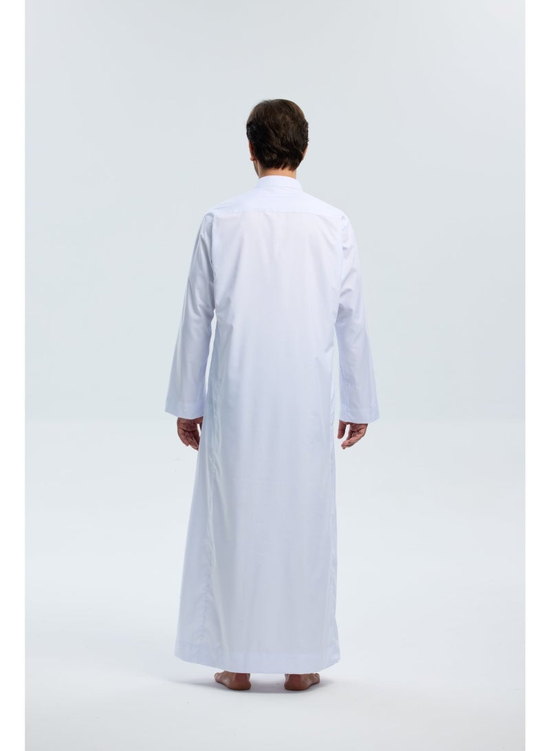 AL HARAMAIN Thobe Men's white high-end Saudi-style thobe - Image 5