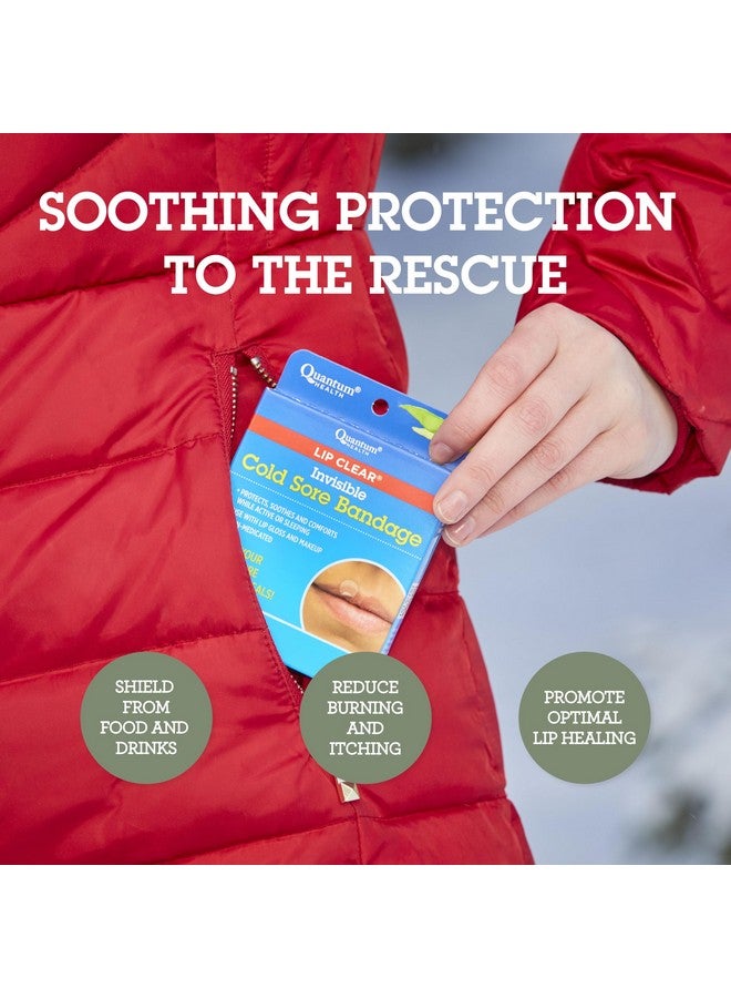 Quantum Health Lip Clear Invisible Cold Sore Bandage, Fever Blister Patch - Patch Soothes and Protects, Hides Cold Sores, Helps Prevent Contamination, 12 Ct - Image 4