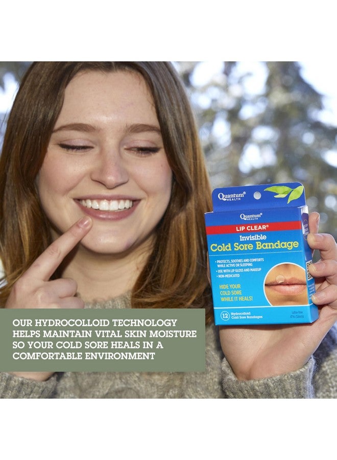 Quantum Health Lip Clear Invisible Cold Sore Bandage, Fever Blister Patch - Patch Soothes and Protects, Hides Cold Sores, Helps Prevent Contamination, 12 Ct - Image 3