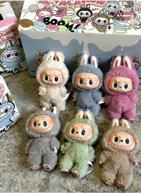 Labubu Blind Box Monster Plush Toy with Hook Puppet La Bubu Keychain Fan Gifts