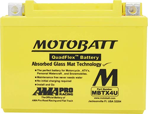 Motobatt موتوبات MBTX4U بديل YTZ5S YTX4LBS YT4LBS YB4LA YB4LB - Image 2