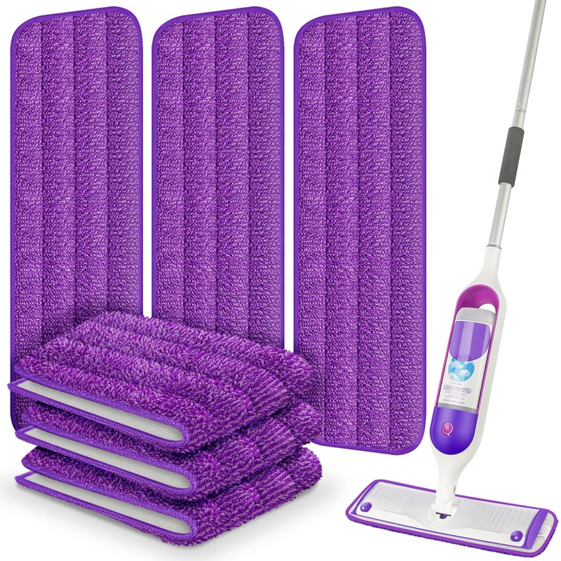 ILAVCOOL 6 Pack Reusable Mop Pads Compatible with Swiffer PowerMop, Wood Floor Pads Microfiber Mop Replacement Refills Machine Washable for All Floor Surfaces - Image 1