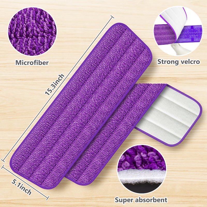 ILAVCOOL 6 Pack Reusable Mop Pads Compatible with Swiffer PowerMop, Wood Floor Pads Microfiber Mop Replacement Refills Machine Washable for All Floor Surfaces - Image 2