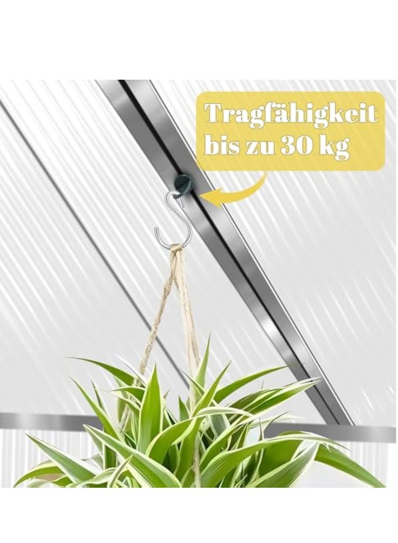 KASTWAVE 100 قطعة مشابك دفيئة مع خطافات، حوامل نباتات قوية بسعة تحميل عالية، أجهزة تعليق للدفيئة، عيون لدعائم الدفيئة، مشابك شبكية لدفيئتك وجنتك - Image 2