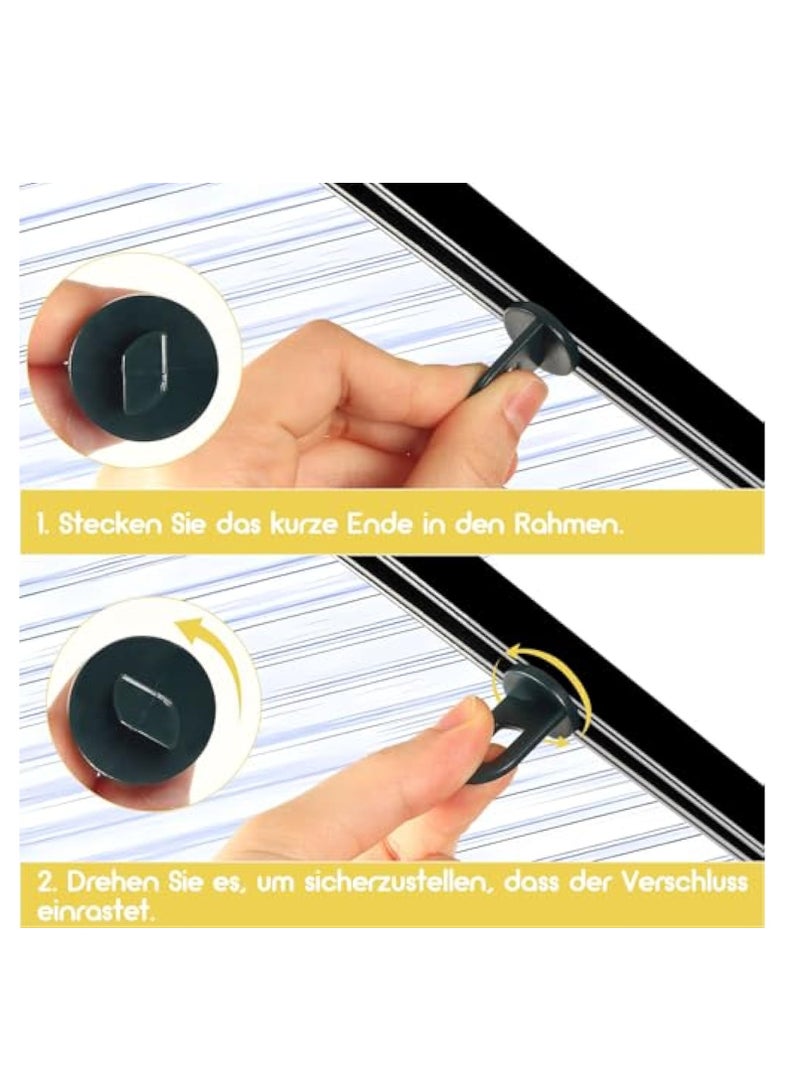 KASTWAVE 100 قطعة مشابك دفيئة مع خطافات، حوامل نباتات قوية بسعة تحميل عالية، أجهزة تعليق للدفيئة، عيون لدعائم الدفيئة، مشابك شبكية لدفيئتك وجنتك - Image 4