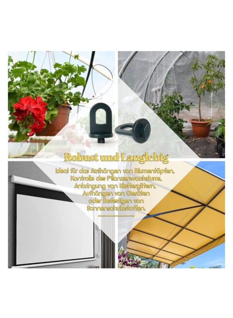 KASTWAVE 100 قطعة مشابك دفيئة مع خطافات، حوامل نباتات قوية بسعة تحميل عالية، أجهزة تعليق للدفيئة، عيون لدعائم الدفيئة، مشابك شبكية لدفيئتك وجنتك - Image 5