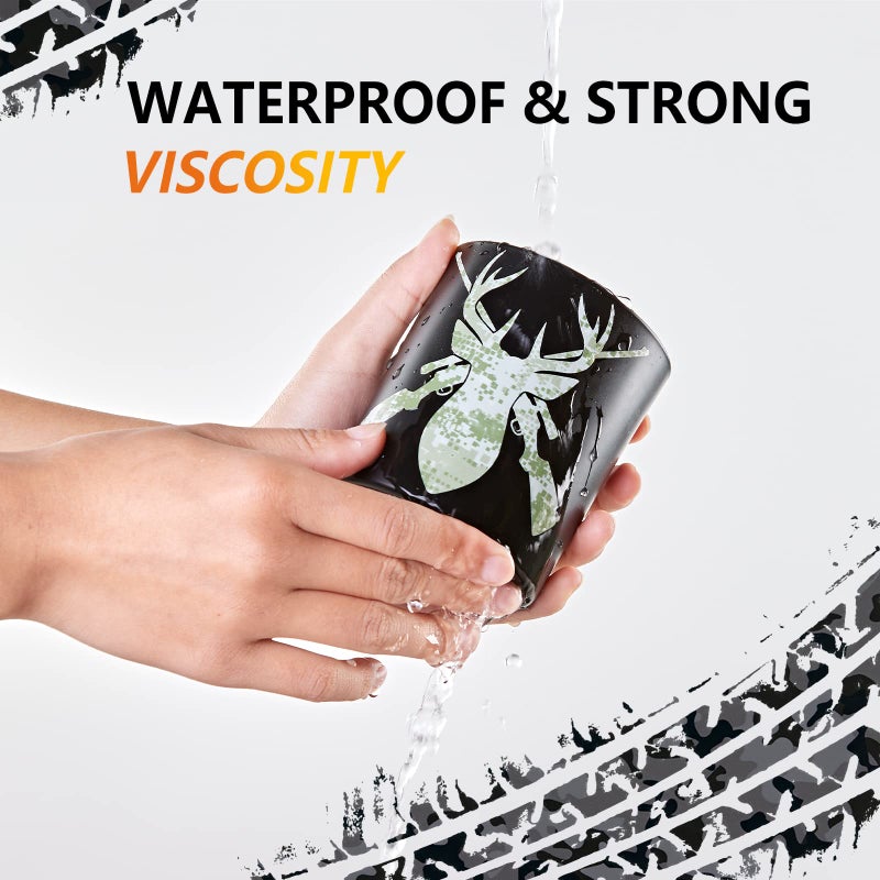 Tintnut Permanent Vinyl - 8 Sheets 12"x10", Camo Permanent Adhesive Vinyl Sheets, Army Pattern Self Sticker Water proofing Compatible with Cricut Or Silhouette - Image 5