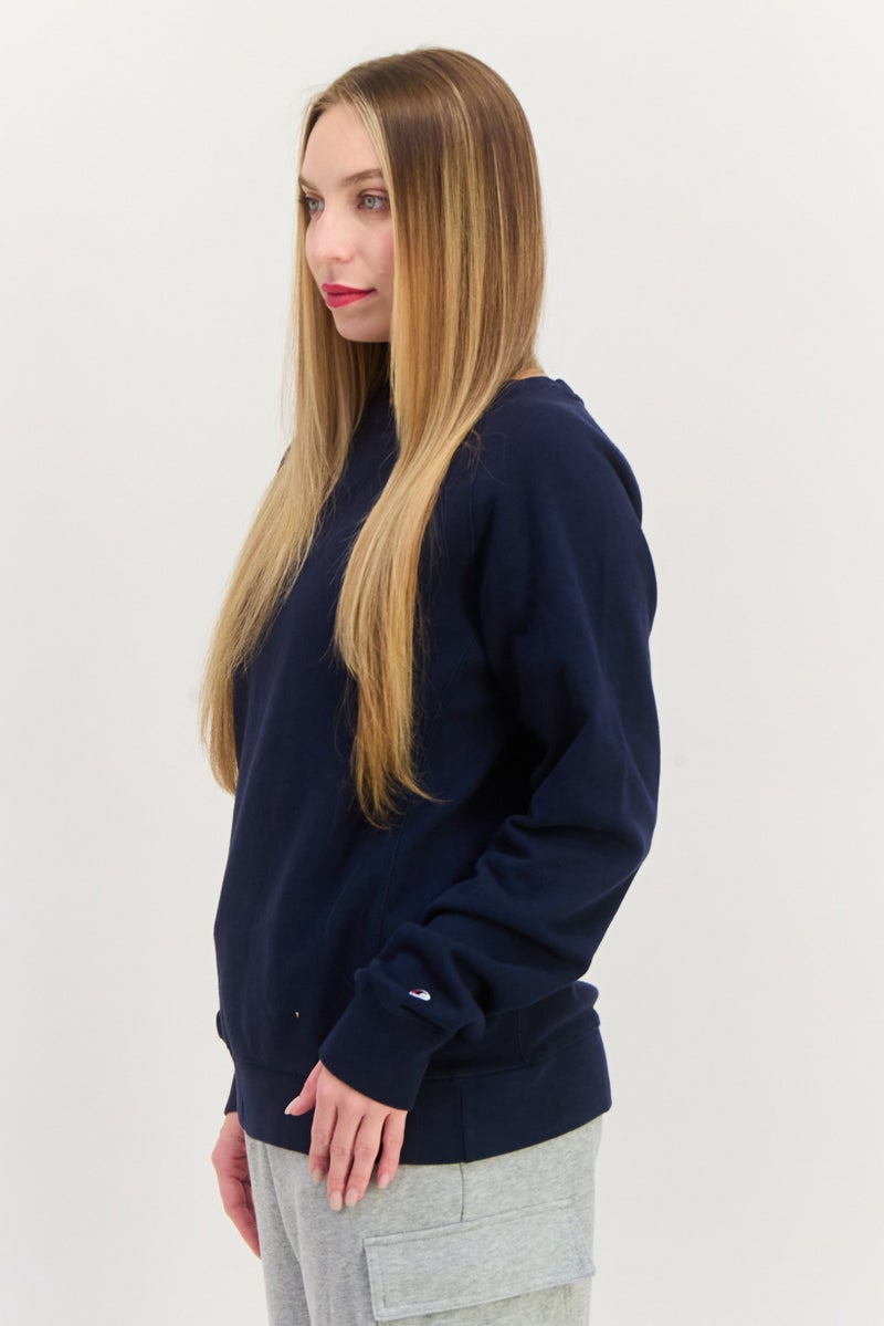 Champion سويت شيرت رياضي نسائي مناسب للتدريب، أزرق داكن - Image 4