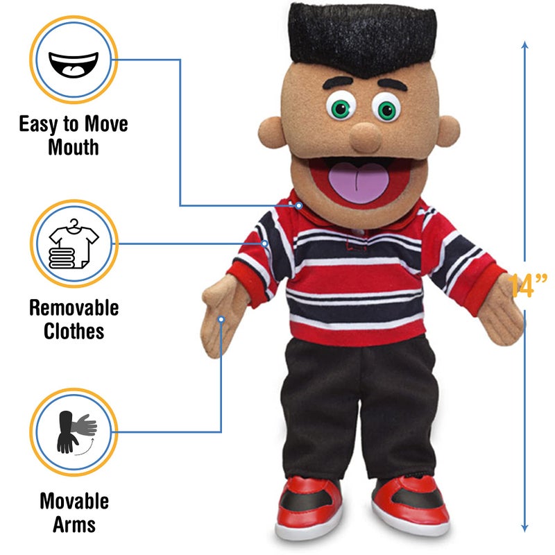 Silly Puppets 14" Jose, Hispanic Boy, Hand Puppet - Image 3