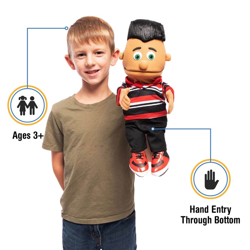 Silly Puppets 14" Jose, Hispanic Boy, Hand Puppet - Image 2
