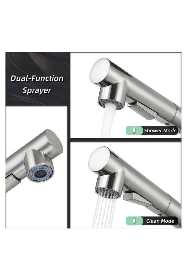 Kitchen Taps Mixer for Sink with 360 Degree Spout Swivels Single Handle Two Spray Function Pull Out 40.6cm Flexible Hose - Image 4