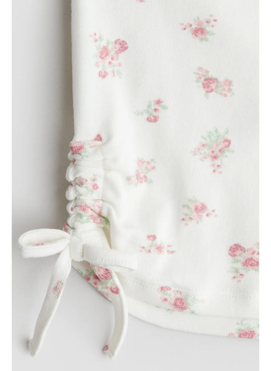 اتش اند ام Drawstring-Detail Jersey Top