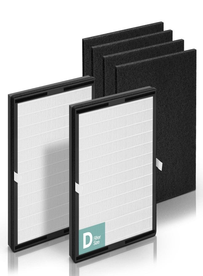 Keedal Idylis Air Purifier Replacement Filter D for Filtrete and Idylis Air Purifier IAP-10-280 IAP10280 AC-2118 AC-2123 and Idylis Air Purifier Filters IAF-H-100D, 2 HEPA Filter & 2 Extra Carbon Pre-filter - Image 1