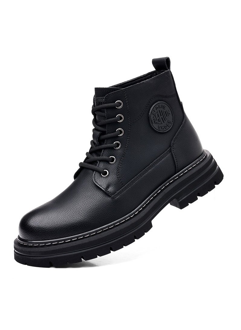 KUYING - New Men's Casual Leather Boots - Image 1