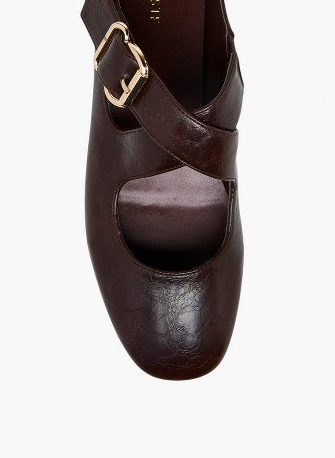 سيليست حذاء باليرينا نسائي سادة بإبزيم - Image 4