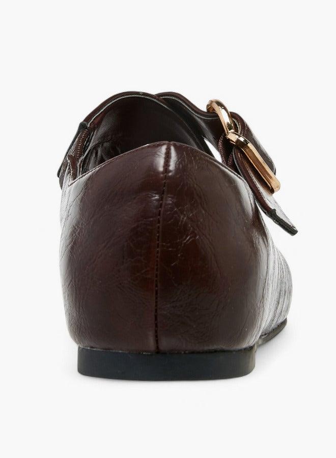 سيليست حذاء باليرينا نسائي سادة بإبزيم - Image 5