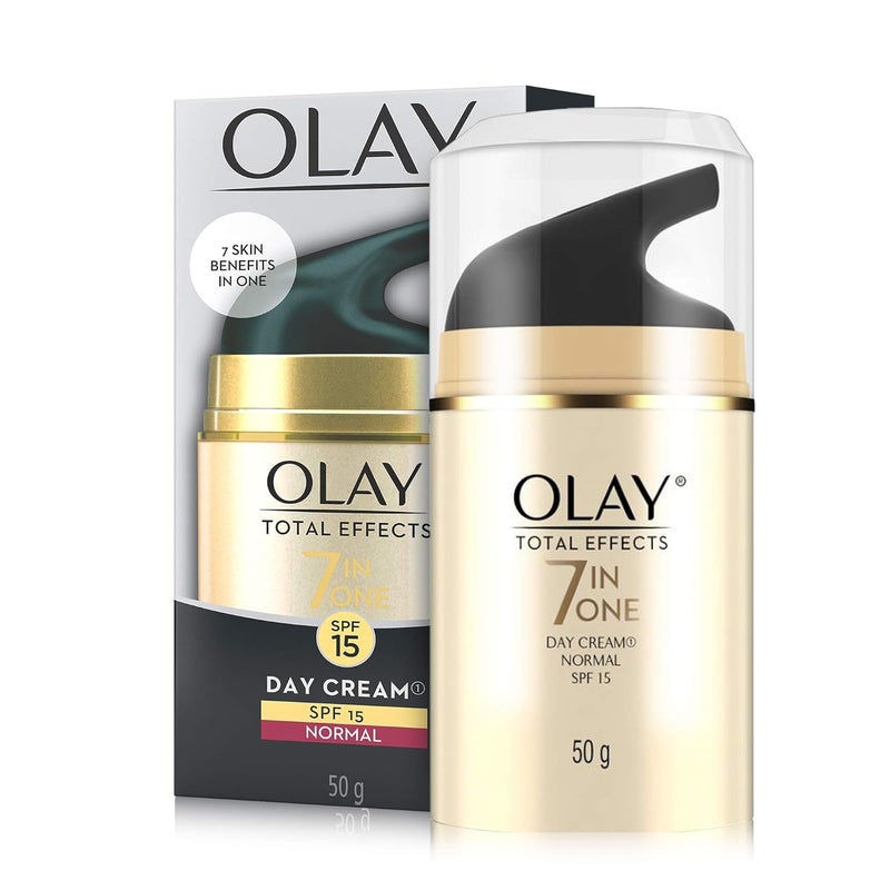 Olay Total Effects Day Cream With Vitamin B5 Niacinamide Green Tea Spf 15 Fights With Uv Protection For Normal Dry Oily Combination Skin 50 Gm Pack of 2 - Image 2