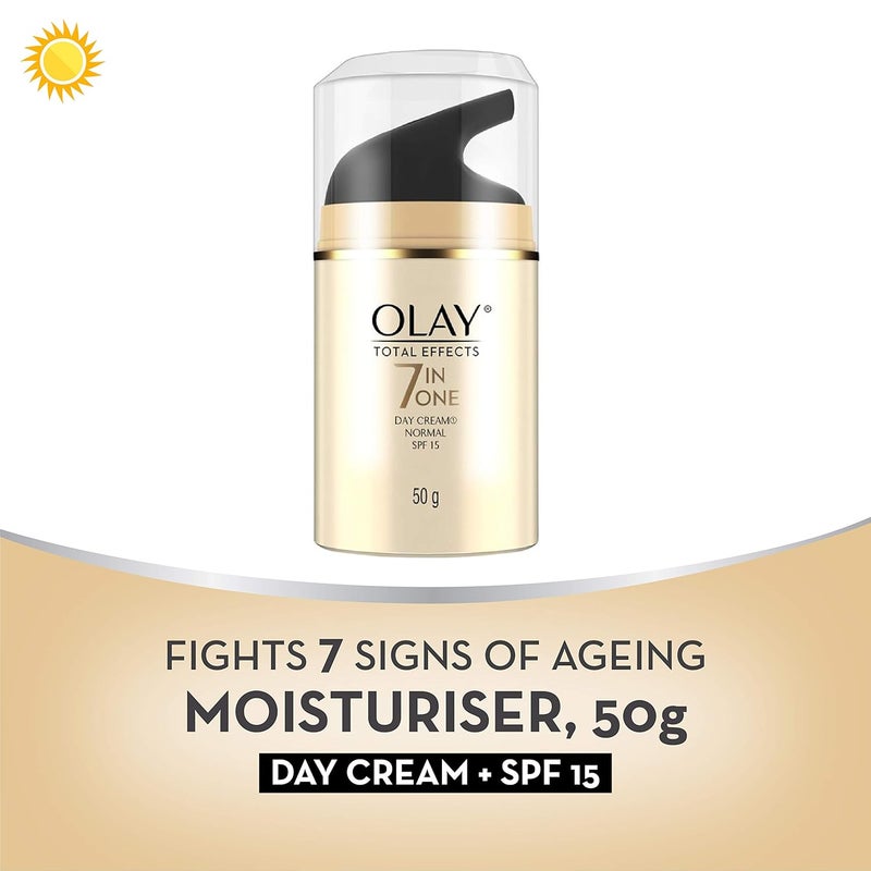 Olay Total Effects Day Cream With Vitamin B5 Niacinamide Green Tea Spf 15 Fights With Uv Protection For Normal Dry Oily Combination Skin 50 Gm Pack of 2 - Image 4