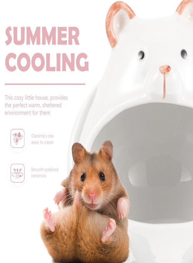 Balacoo Hamster House Ceramic Chinchilla Cooling House Pet Nest for Guinea Pig Comfortable - Image 5
