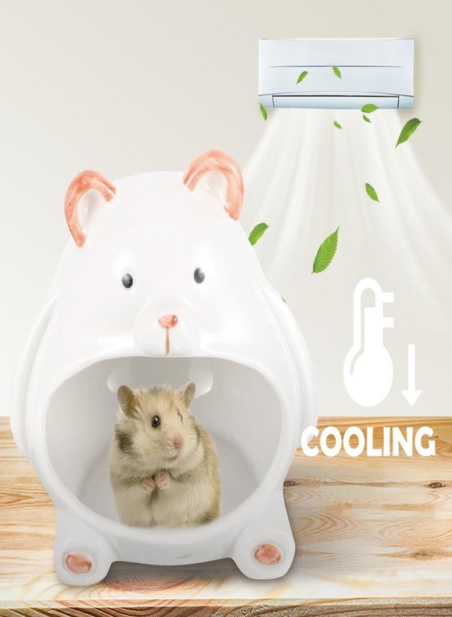 Balacoo Hamster House Ceramic Chinchilla Cooling House Pet Nest for Guinea Pig Comfortable - Image 2
